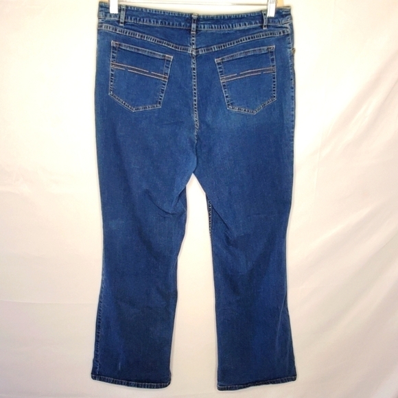 J. Jill High-rise Flare Leg Jeans Size 16 Stretch Medium Wash Denim - Picture 4 of 13